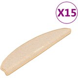 Prostirke za stepenice 15 kom 65x21x4 cm krem poluokrugle velike | shoptok.hr