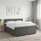  Boxspring krevet s madracem Tamnosiva 200 x 200 cm Tkanina | shoptok.hr