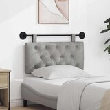  Držeće uzglavlje Zidne Svijetlo siva 100 x 55 x 7 cm Baršun - Svjetlosiva 90 cm bez LED | shoptok.hr