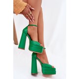 Boto Women's Sandals On Heels And Platform Green Beloria | shoptok.hr