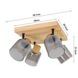  Brilagi - Spot svetlo HYGGE 4xE14/15W/230V drvo/zadimljeno | Eponuda.com