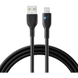 Joyroom iPhone kabel z LED indikatorjem USB - Lightning 2.4A 2m črn, (21090643) | Shoptok.si
