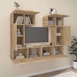  6-dijelni set TV ormarića boja hrasta sonome konstruirano drvo | shoptok.hr