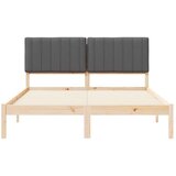  Posteljni okvir z oblazinjenim vzglavjem z vzglavjem Temno siva, (5000101618) | Shoptok.si