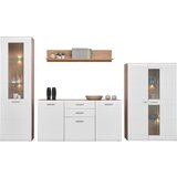 Mömax Vitrina Auris, Bela, Barva Hrasta | Shoptok.si