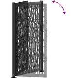  Vrtna vrata crna 100x200 cm dizajn s čeličnim tragovima | shoptok.hr