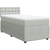 Maison Chic Box spring postelja - Vzmetna postelja z vzmetnico svetlo siv 90x190 cm žamet SL11820, (21902540) Cene