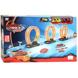 Magic Toys Racing Track: 28-dijelni set trkaće staze s 3 petlje i 2 auta na povlačenje 1/64 | shoptok.hr