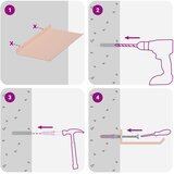  Lebdeća polica Zidne 4 pcs Ružičasta 30 x 18 x 2,5 cm Čelik | shoptok.hr