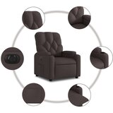  Električni naslanjač temno rjavo blago | Shoptok.si