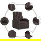  Električni naslonjač od tkanine tamnosmeđi | shoptok.hr
