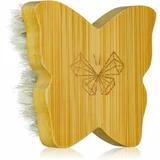Crystallove Bamboo Butterfly Agave Face Brush Travel Size masažna krtača za obraz in dekolte 1 kos