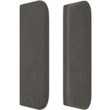  Vzglavje z ušesi temno sivo 163x16x78/88 cm žamet, (20793487) | Shoptok.si