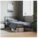 vidaXL Metalni okvir za krevet s uzglavljem crni 107x203 cm Cijene