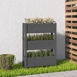 Maison Chic Visoka greda - Greda - Cvetlični Lonec siva 77x25x104,5 cm trdna borovina, (21788649) | Shoptok.si