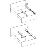 Tvilum Bijeli bračni krevet od iverice bez podnice 140x200 cm Naia – | shoptok.hr