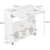Costway Zložljiva pisalna miza na kolesih, (5000352541) | Shoptok.si