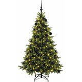  Umjetno božićno drvce s kuglicom 240 cm 300 LED lampica - 240 cm s LED-ima i crnim lopticama | shoptok.hr