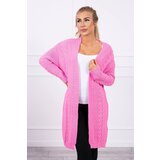 Kesi Cardigan sweater braid light pink Cene