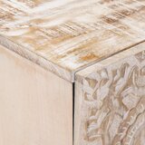 TV ormar s pohranom Bijelo 105 x 33,5 x 46 cm Čvrsto drvo manga | shoptok.hr