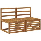  2 Komad Srednja sofa za van Čvrsto drvo akacije Prirodna | shoptok.hr