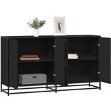 Maison Chic Komoda - Predalnik črna 134x35x76 cm inženirski les, (21716079) | Shoptok.si