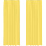 Voile zavjese s džepovima za šipke 2 kom žute Žuta 140 x 260 cm | shoptok.hr
