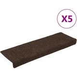  Prostirke za stepenice samoljepljive 15 kom 65x21x4 cm smeđe pravokutne rubove | shoptok.hr
