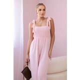 Kesi Strappy jumpsuit with a gathered top in powder pink Cijene