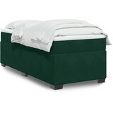 Box spring krevet s madracem tamnozeleni 80 x 200 cm baršunasti | shoptok.hr