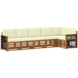 vidaXL Kotna sedežna garnitura z blazino 5 pcs Naravna in smetana, (5000283756) | Shoptok.si