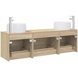  Set namještaja za kupaonicu 3 kom. Hrast sonoma Smeđa 49,5 x 44,5 x 66 cm | shoptok.hr