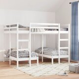  Trostruki okvir kreveta na kat bijeli 140x200/70x140cm borovina | shoptok.hr
