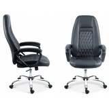 Sofotel 702-BLACK ergonomska pisarniška stolica iz eko usnja – črna | Shoptok.si