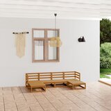 The Living Store Vrtna sedežna garnitura 6-delna trdna borovina - Vrtna Sedežna Garnitura, (21478179) | Shoptok.si