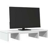 vidaXL Stojalo za monitor nastavljivo belo 60x24x10,5 cm inž. les | Shoptok.si