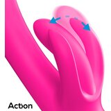 Action Antony Triple Function Double Tapping & Finger Wiggling Vibrator Pink | Shoptok.si