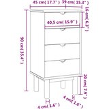  Ladičar OTTA smeđe-bijeli 45x39x90 cm od masivne borovine | shoptok.hr