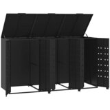  Spremište za 3 kante za otpad crno 207 x 79 x 117 cm čelično | shoptok.hr