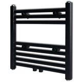 vidaXL kupaonski radijator za ručnike s prečkama ravni crni 480 x 480 mm Cijene