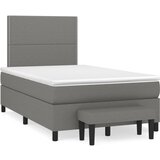 Maison Chic Box spring postelja - Vzmetna postelja z vzmetnico temno siva 120x200 cm blago SL19349, (21894268) | Shoptok.si