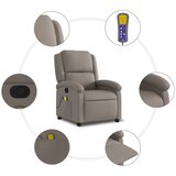  Masažni naslonjač od tkanine smeđesivi | shoptok.hr