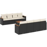  The Living Store Vrtna sedežna garnitura 9-delna z blazinami črn poli ratan - Vrtna Sedežna Garniture, (21452529) | Shoptok.si