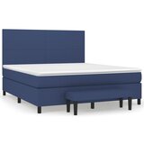vidaXL Krevet s oprugama i madracem plavi 160x200 cm od tkanine Cijene