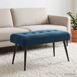  Klupa s gumbastim tkanjem Plava 80 x 40 x 46 cm Baršun | shoptok.hr