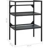 vidaXL okvir za kupaonski umivaonik crni 59 x 38 x 83 cm željezni | shoptok.hr