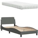 vidaXL Krevet s madracem tamnosivi 90 x 190 cm od tkanine | shoptok.hr