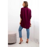 Kesi Włoski Blouse with a longer back plum | shoptok.hr