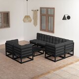 Maison Chic Seti vrtnega pohištva - Vrtna garnitura - Vrtni pohištvo set 8-delna z blazinami trdna borovina, (21798827) | Shoptok.si