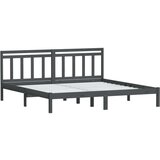  Za krevet od masivne borovine sivi 200 x 200 cm | shoptok.hr